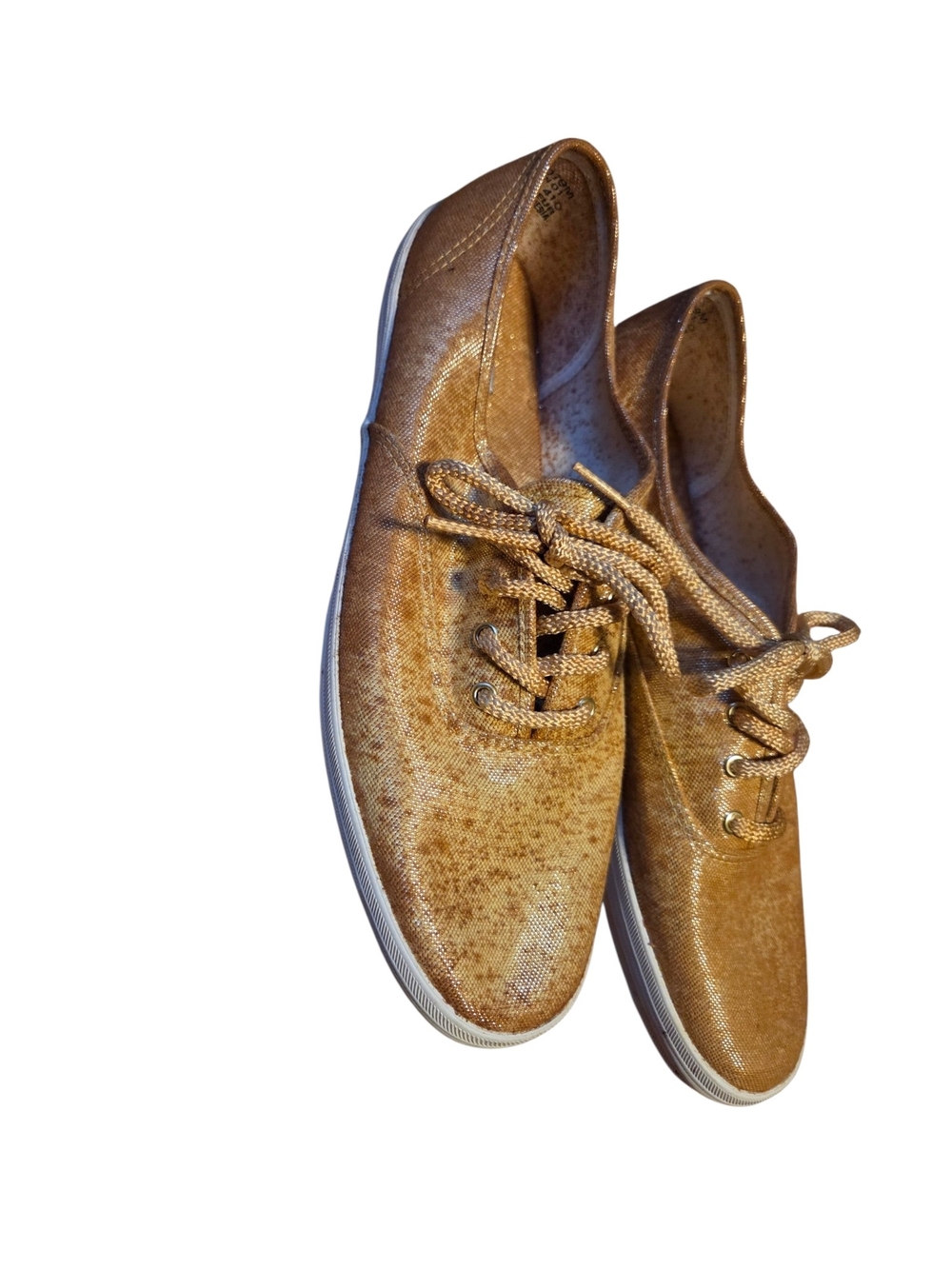Keds Women’s Metallic Bronze Canvas Sneakers - Picture 3 of 7
